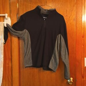 Women's Large Smartwool Black Quarter Zip Pullover Sweater